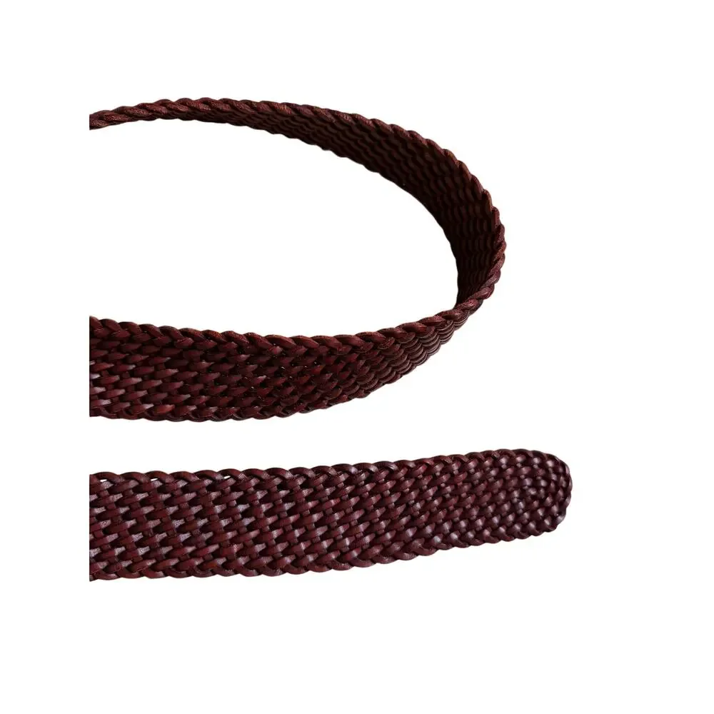 Polo Ralph Lauren Mens Size 50 Brown Braided Woven Leather Belt Big Tall